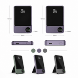 10000mAh magnetic wireless power bank with digital battery display