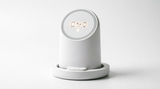 30W 3-in-1 pop-up wireless charger installed in a modern office desk.