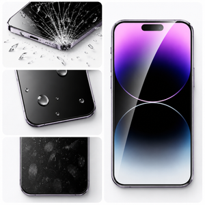 Anti-spy tempered glass screen cover for iPhone