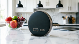 Hidden pop-up wireless charger for bedside tables and office furniture.