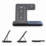 Travel-friendly foldable charging station for Apple accessories