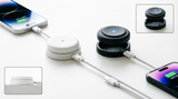Embedded wireless charging station with USB-C and USB-A ports for smartphones.