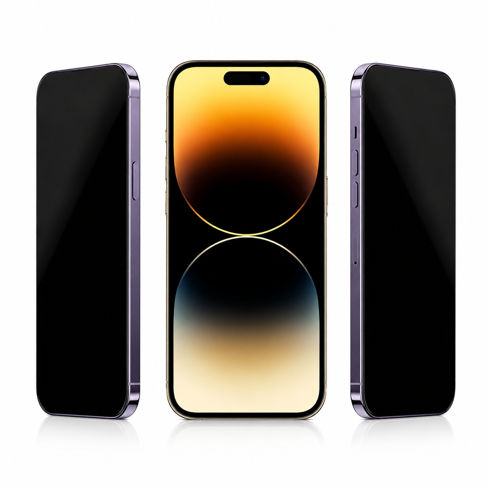 Full coverage tempered glass installed on an iPhone