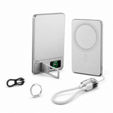 Compact magnetic external battery charger for travel and daily use