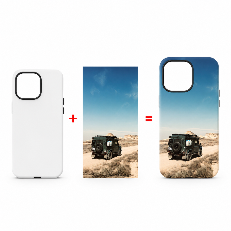 Tough protective iPhone case with personalized family photo