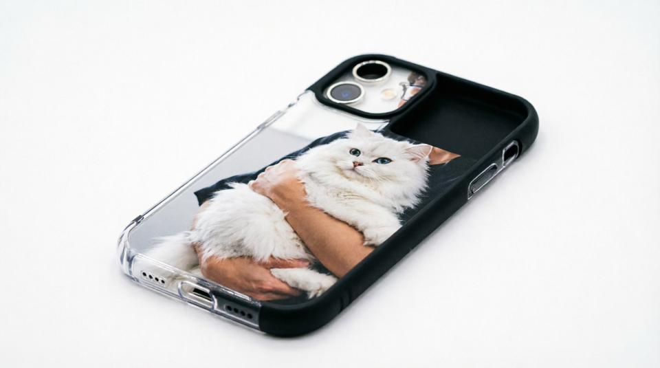 Custom picture iPhone case compatible with MagSafe wireless charging.